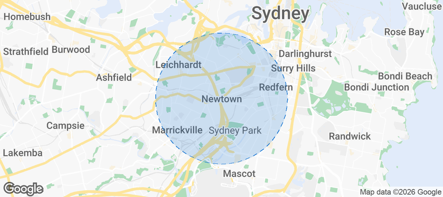 Newtown Airbnb map